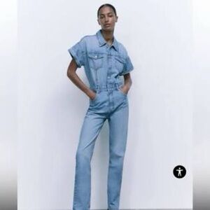 Zara Denim Jumpsuit